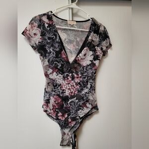 Floral V-Neck Bodysuit